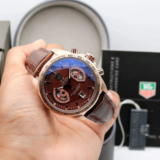 TAG Heuer Grand Carrera Calibre RS Leather Strap Premium Watch