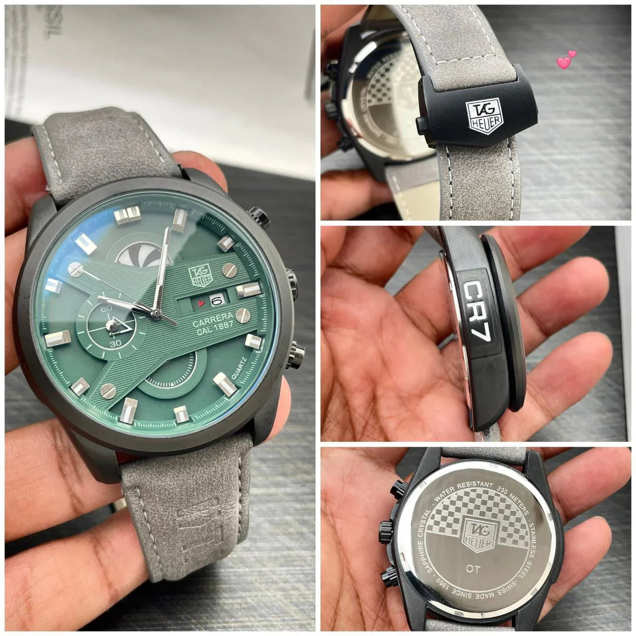 TAG Heuer Carrera Calibre 1887 Suede Leather Strap Premium Watch