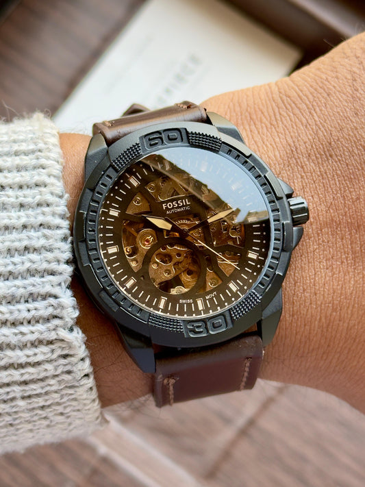 Fossil Bronson Automatic ME3219 Skeleton Watch