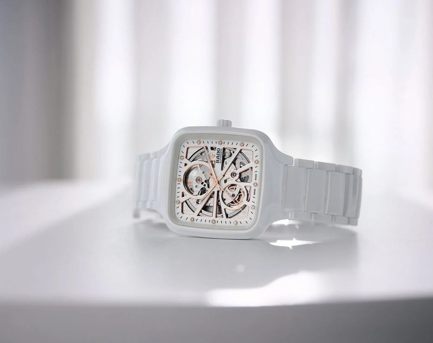 Rado True Square Automatic Open Heart Ceramic Watch