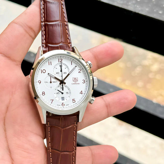 TAG Heuer Carrera Calibre 1887 Leather Strap Premium Watch