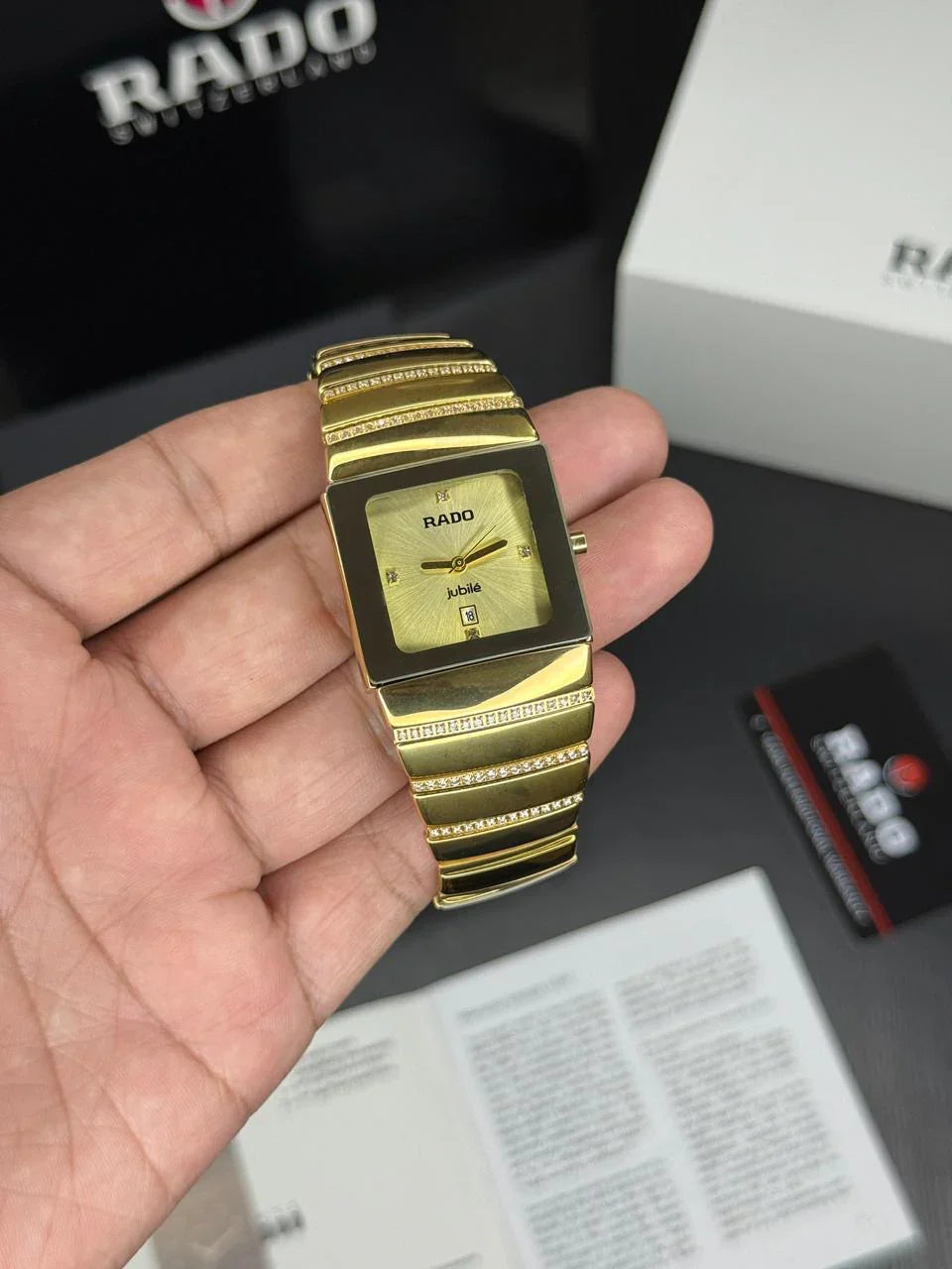 Rado Sintra Jubile Gold Square Watch