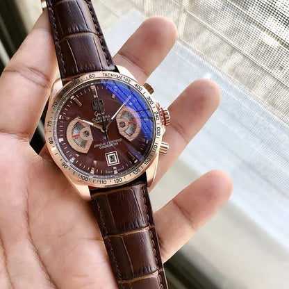 TAG Heuer Grand Carrera Calibre RS Leather Strap Premium Watch