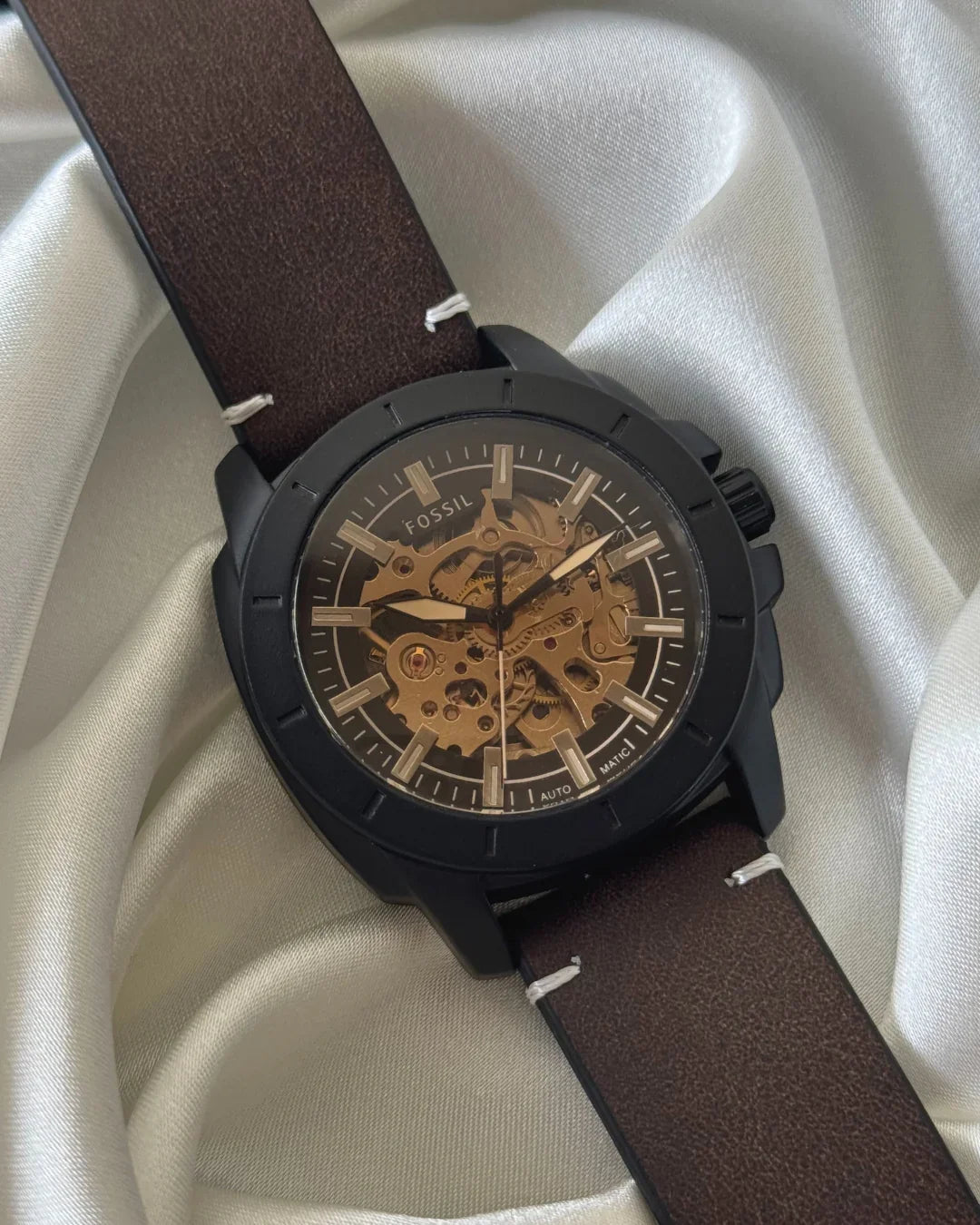 Fossil Privateer Automatic Black Dial Watch