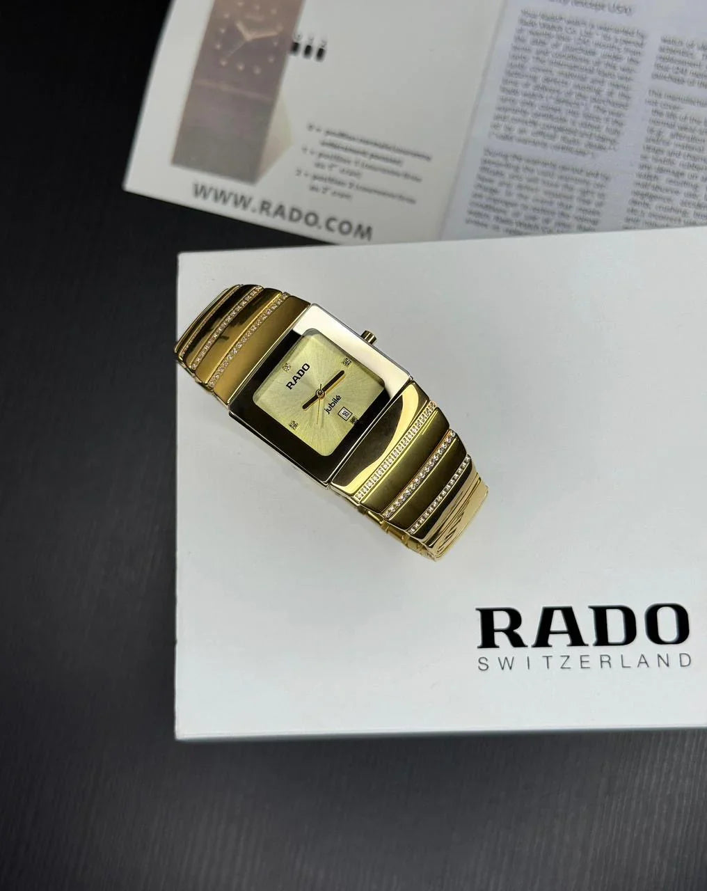 Rado Sintra Jubile Gold Square Watch