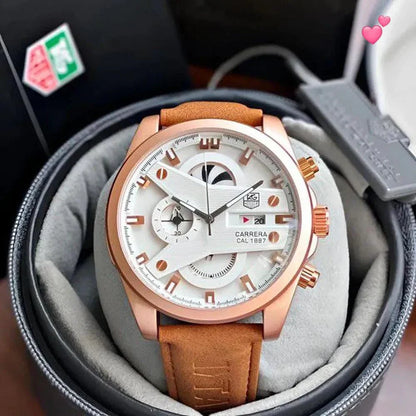 TAG Heuer Carrera Calibre 1887 Suede Leather Strap Premium Watch