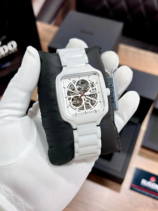 Rado True Square Automatic Open Heart Ceramic Watch
