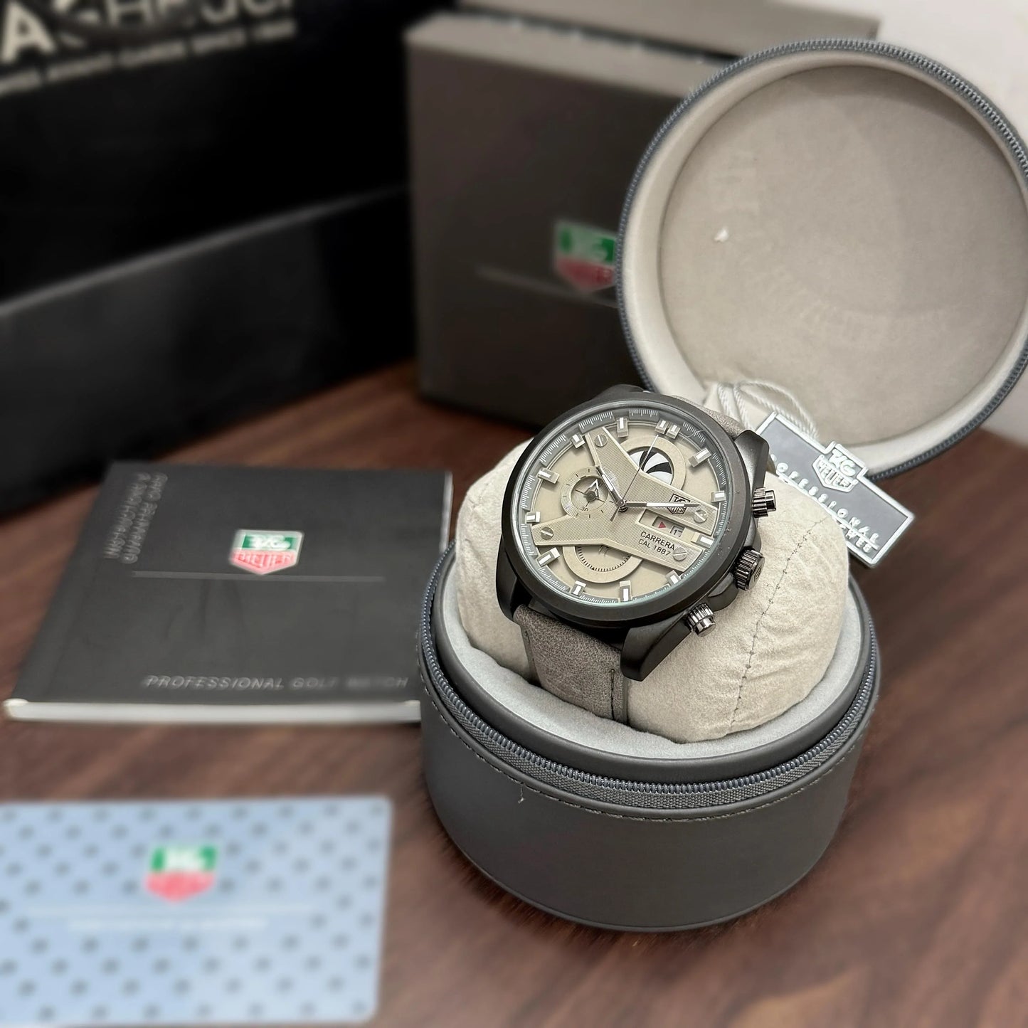TAG Heuer Carrera Calibre 1887 Suede Leather Strap Premium Watch