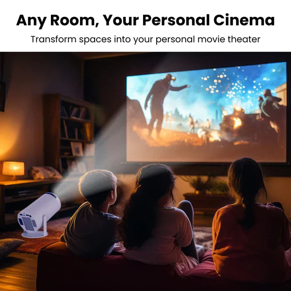 Portable Smart Projector with Built-in Apps YouTube, Netflix, Prime.