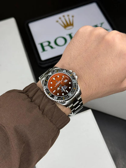 Rolex Submariner Date Orange Dial Oyster Premium Watch