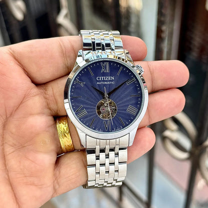Citizen Automatic Open Heart Textured Watch