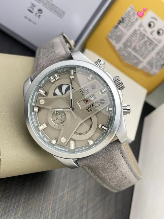 TAG Heuer Carrera Calibre 1887 Suede Leather Strap Premium Watch