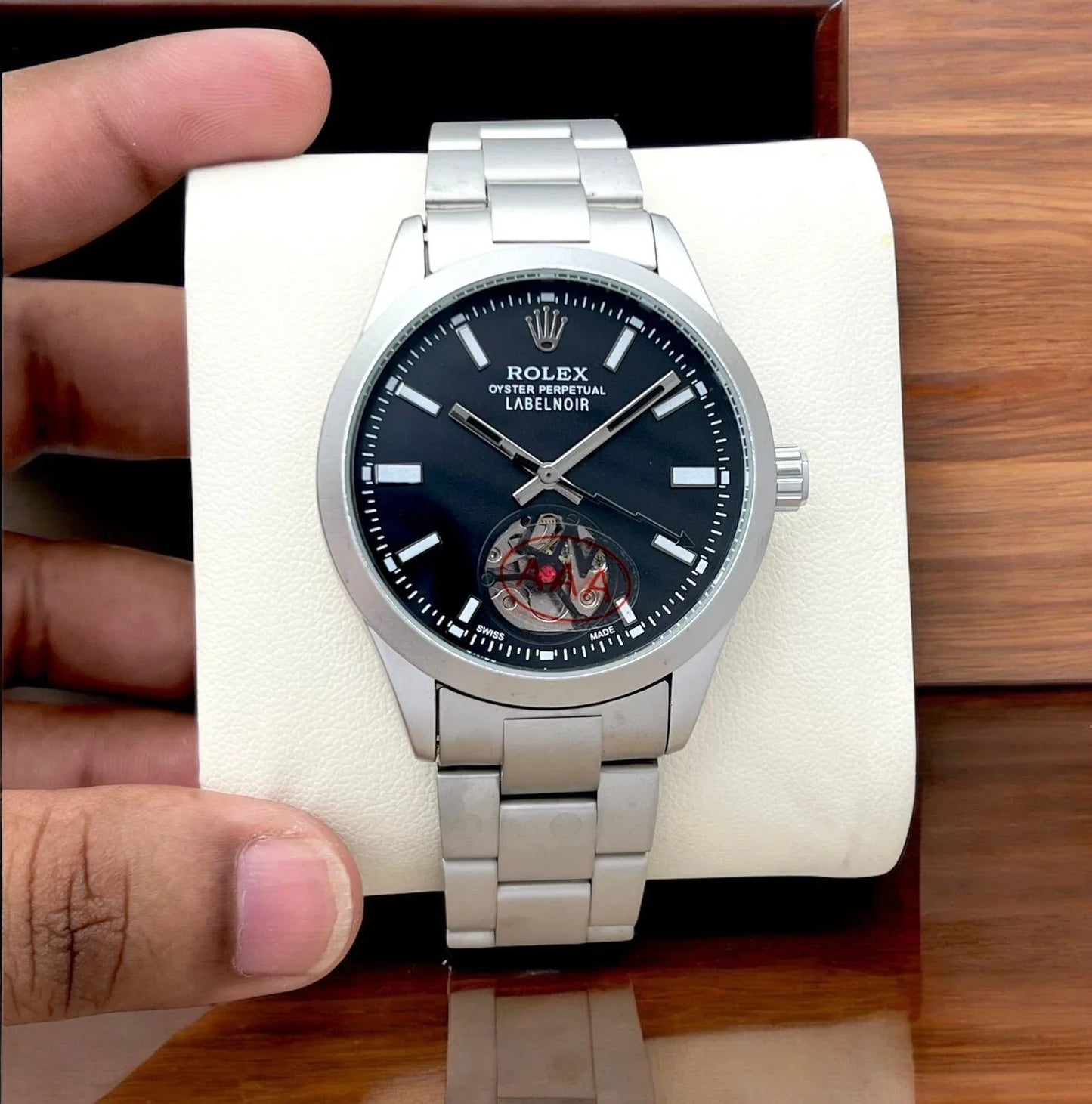 Rolex Label Noir Open Heart Automatic Watch
