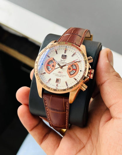 TAG Heuer Grand Carrera Calibre RS Leather Strap Premium Watch