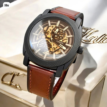 Fossil Privateer Automatic Black Dial Watch