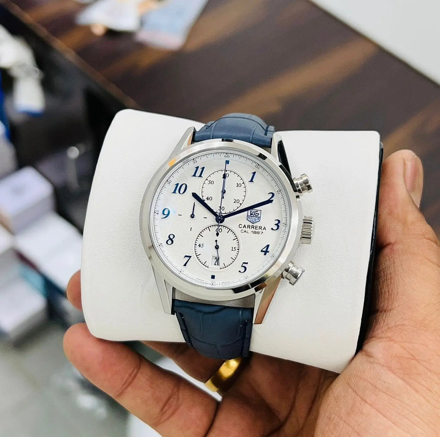 TAG Heuer Carrera Calibre 1887 Leather Strap Premium Watch